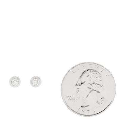 Cartier 18K White Gold Diamond MM D'Amour Earrings 2 of 5