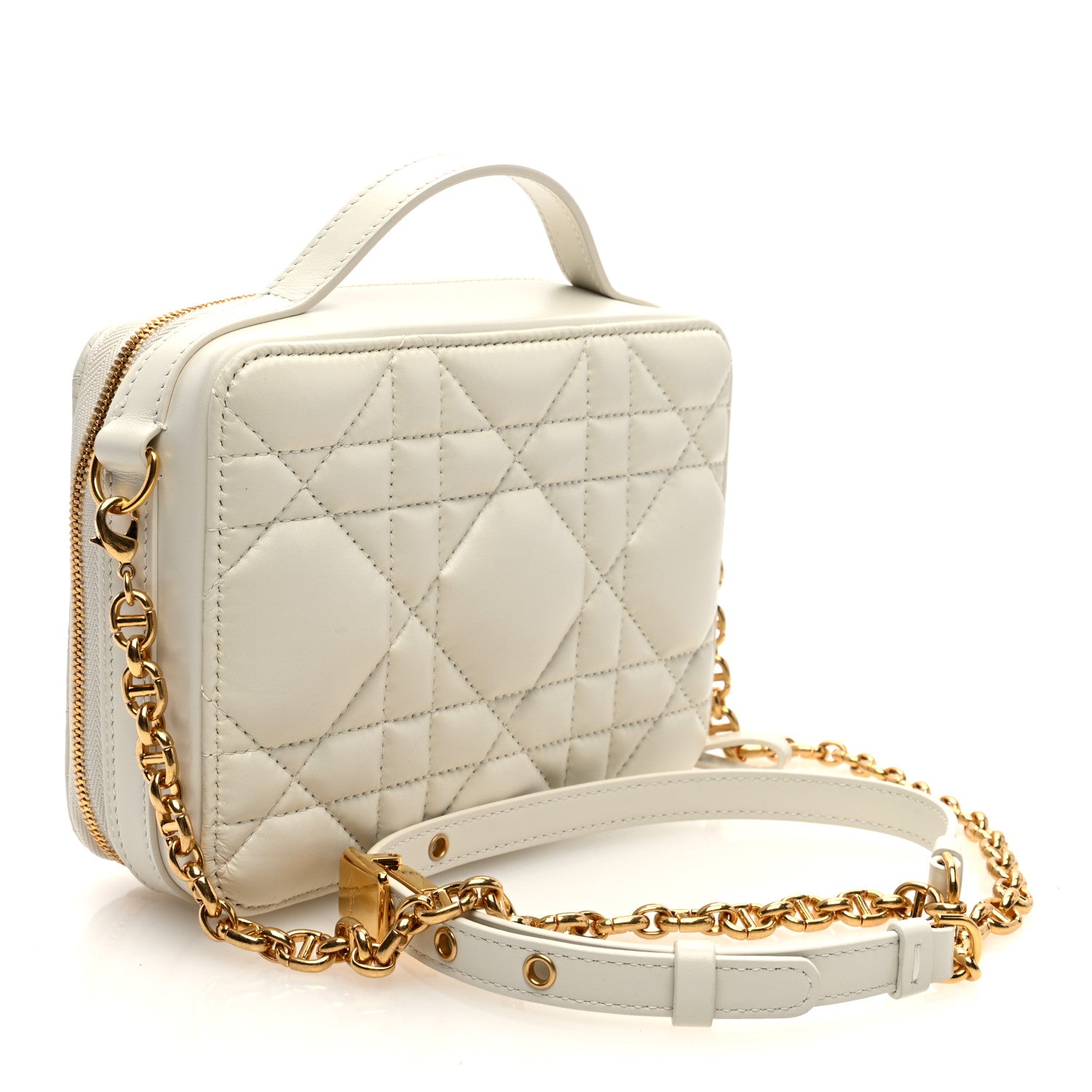 Christian Dior Calfskin Macrocannage Caro Box Bag Latte 3 of 9