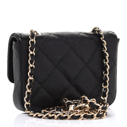 Chanel Caviar Quilted Mini Chain Belt Bag Black 3 of 10