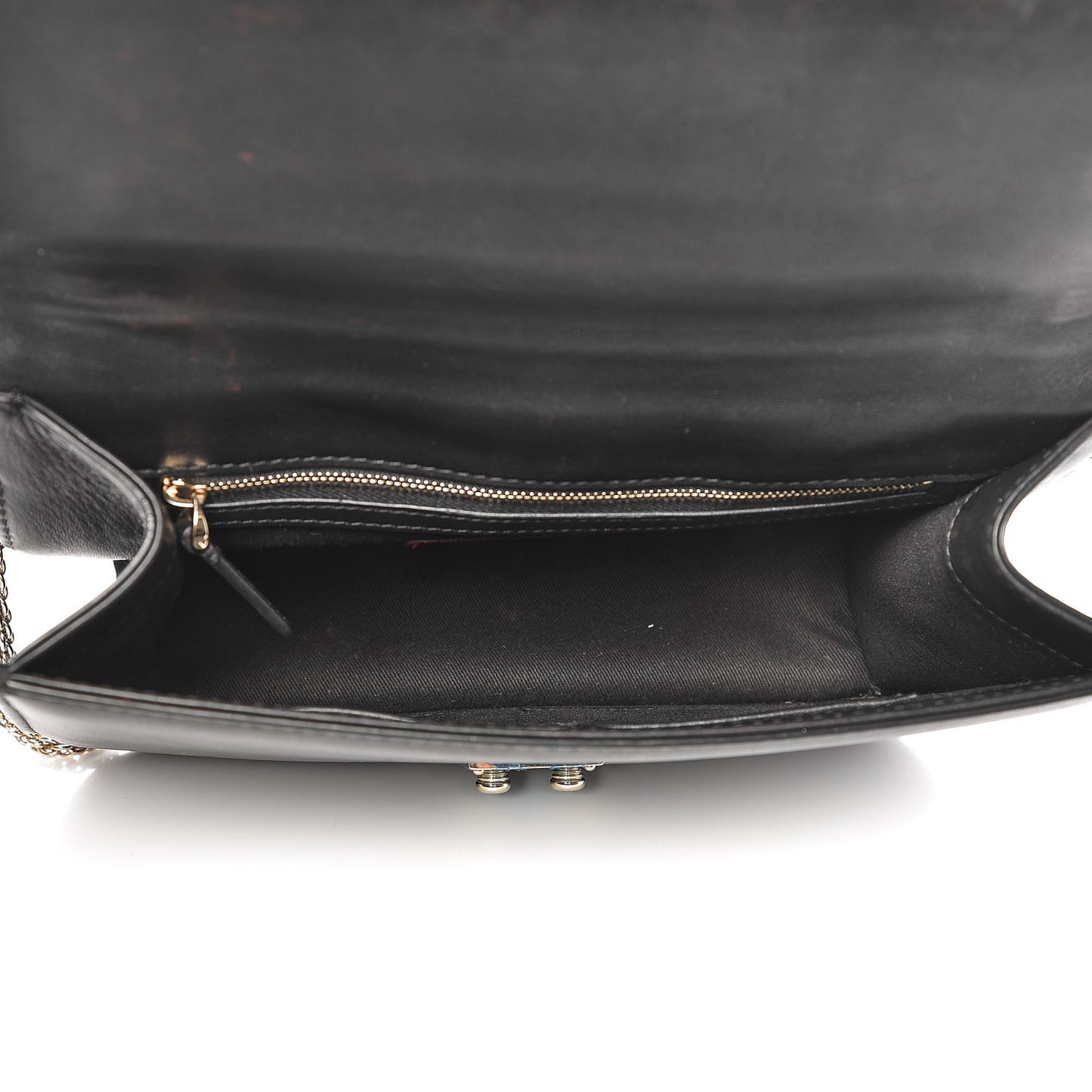 Vitello Medium Glam Lock Rockstud Flap Black