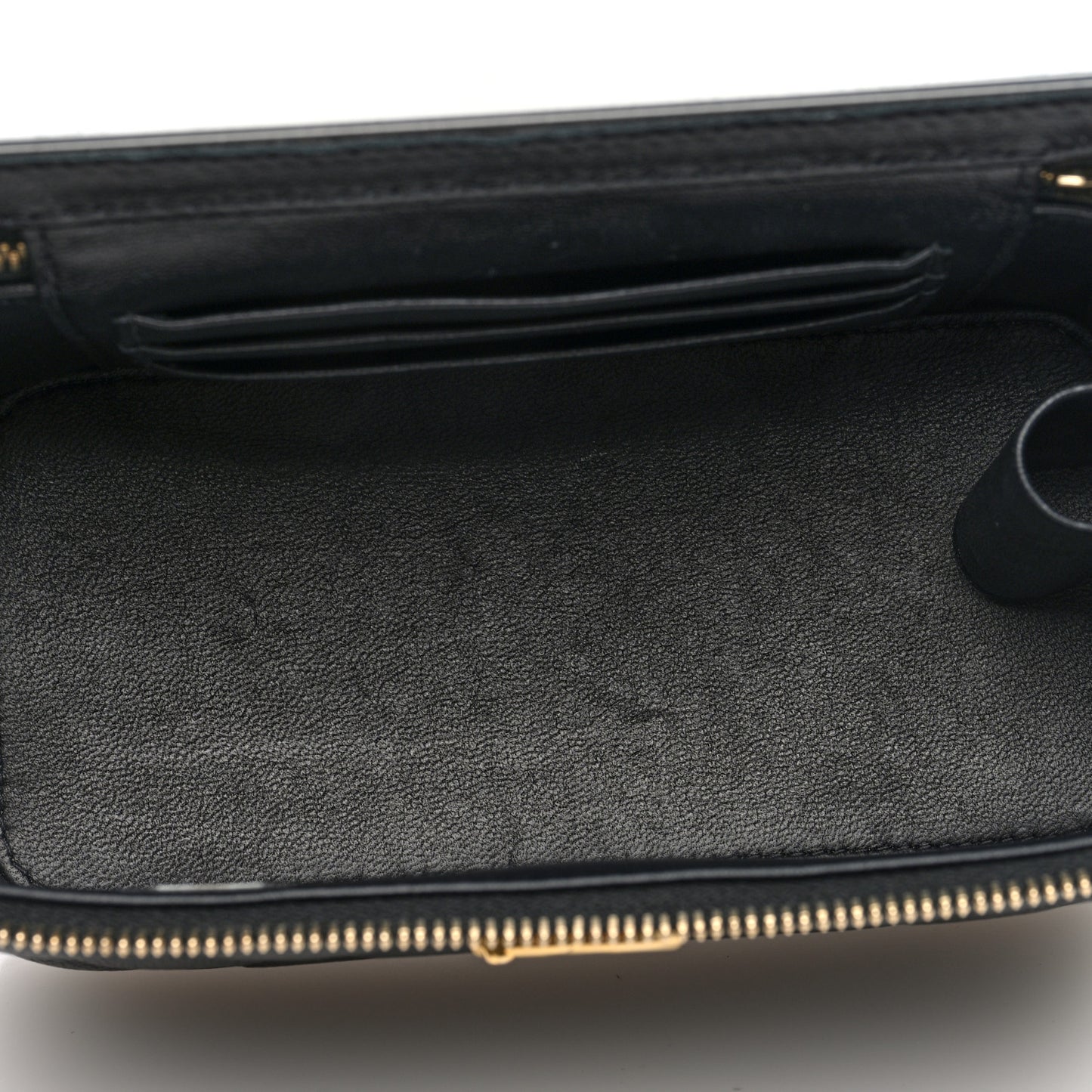 Caviar Quilted Sweetheart Vanity Case Black