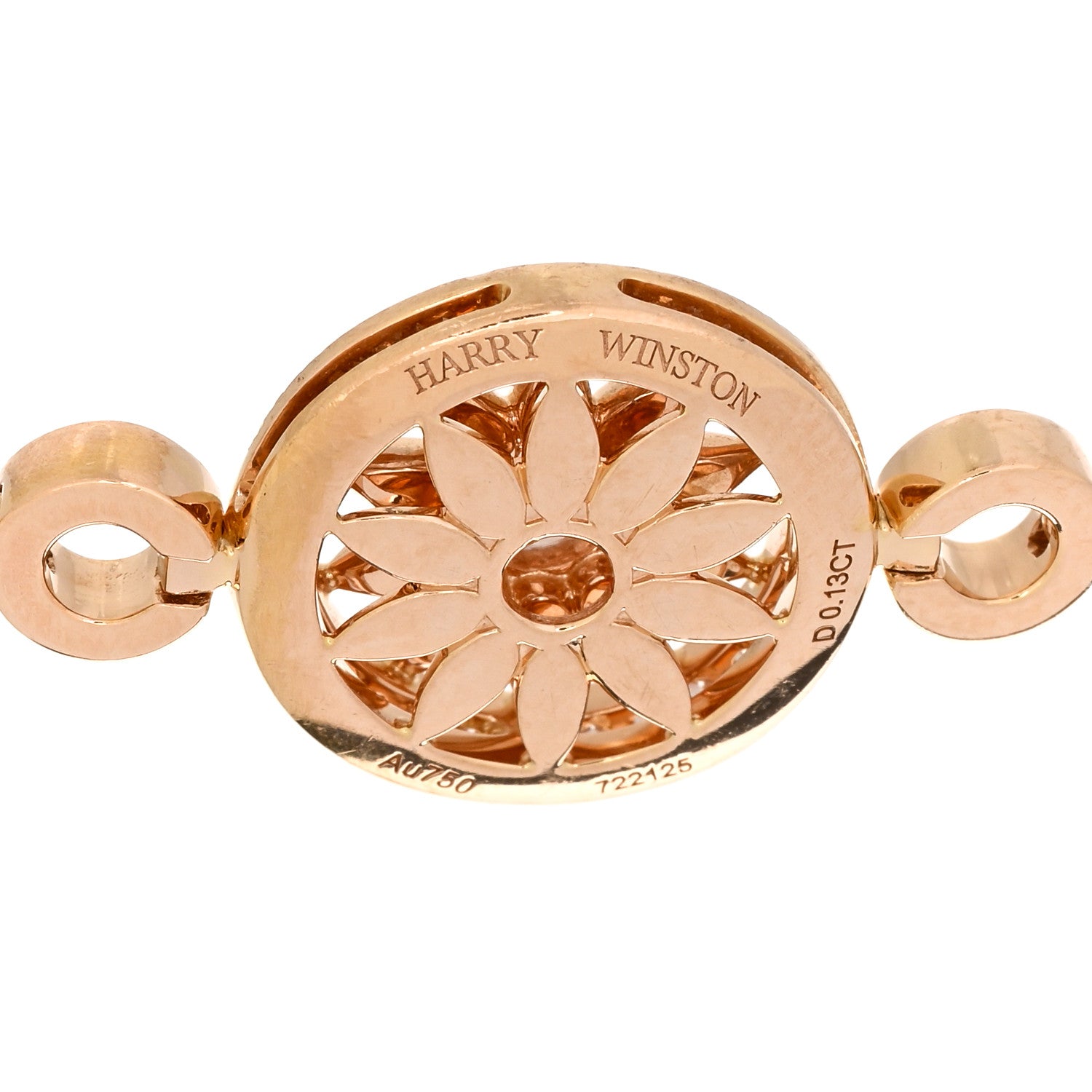 Harry Winston 18K Rose Gold Diamond Gates Bracelet 3 of 3