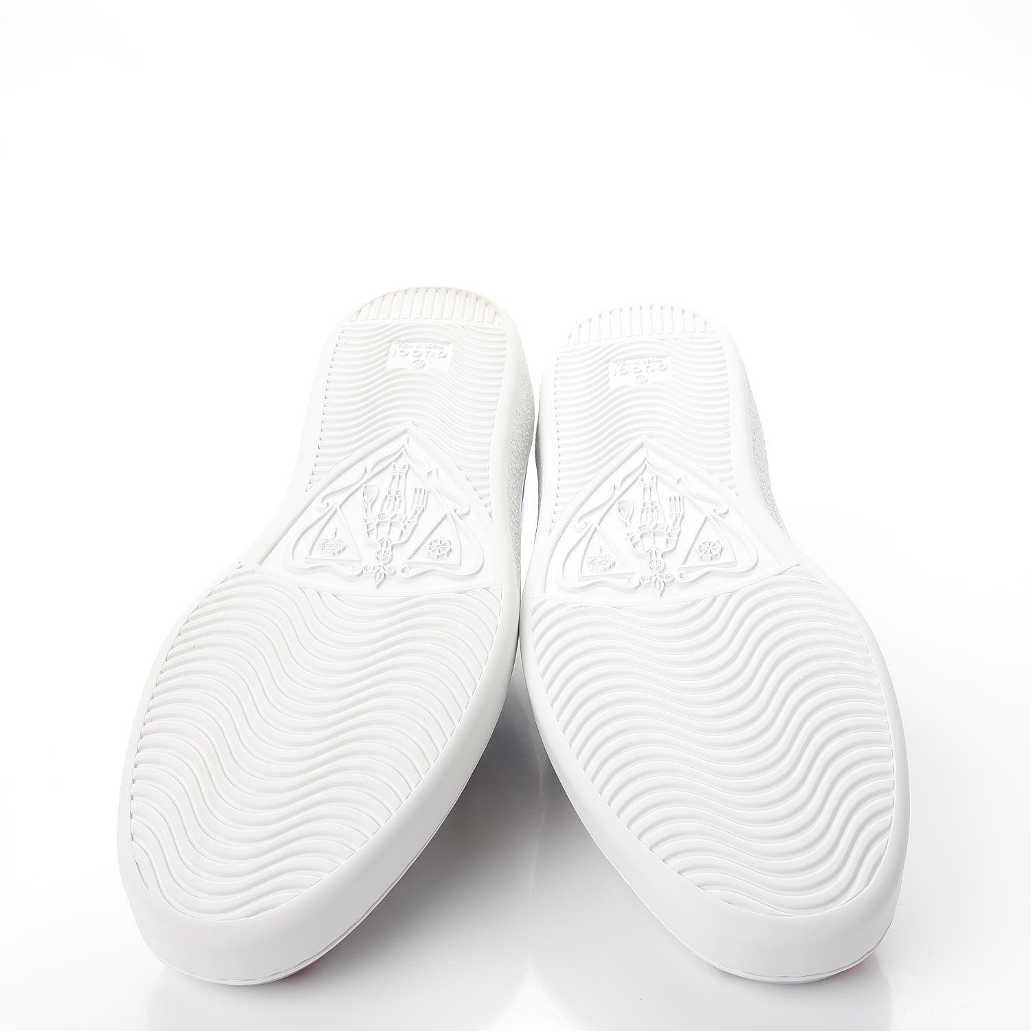 Gucci Metallic Nappa Ayers Web Lightning Bolt Embroidered Mens Ace Sneakers 9.5 Silver 5 of 12