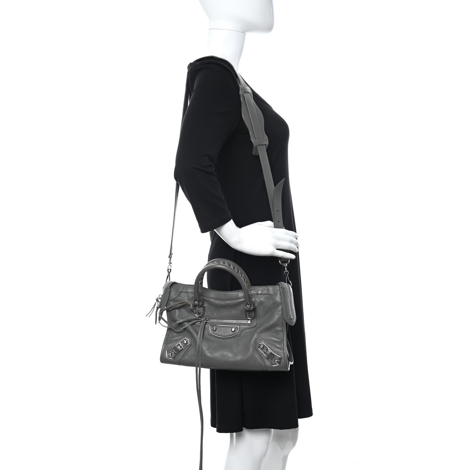 Balenciaga Chevre Gold Metallic Edge Hardware S City Gris Acier 2 of 12