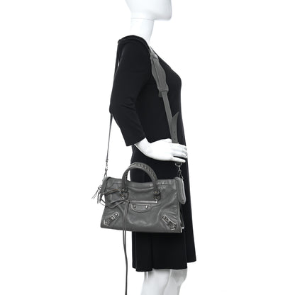 Balenciaga Chevre Gold Metallic Edge Hardware S City Gris Acier 2 of 12