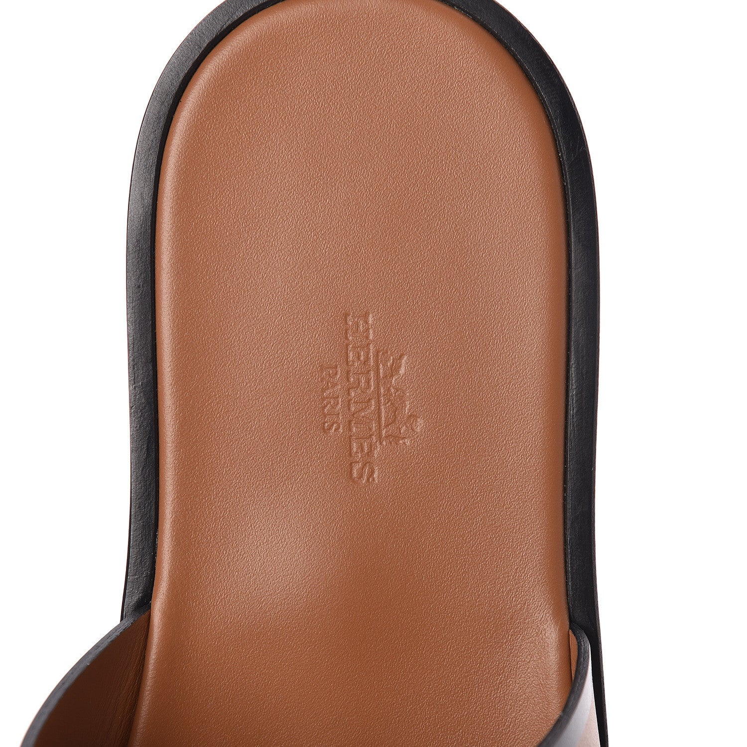 Hermes Calfskin Mens Izmir Sandals 43 Gold Black 7 of 8