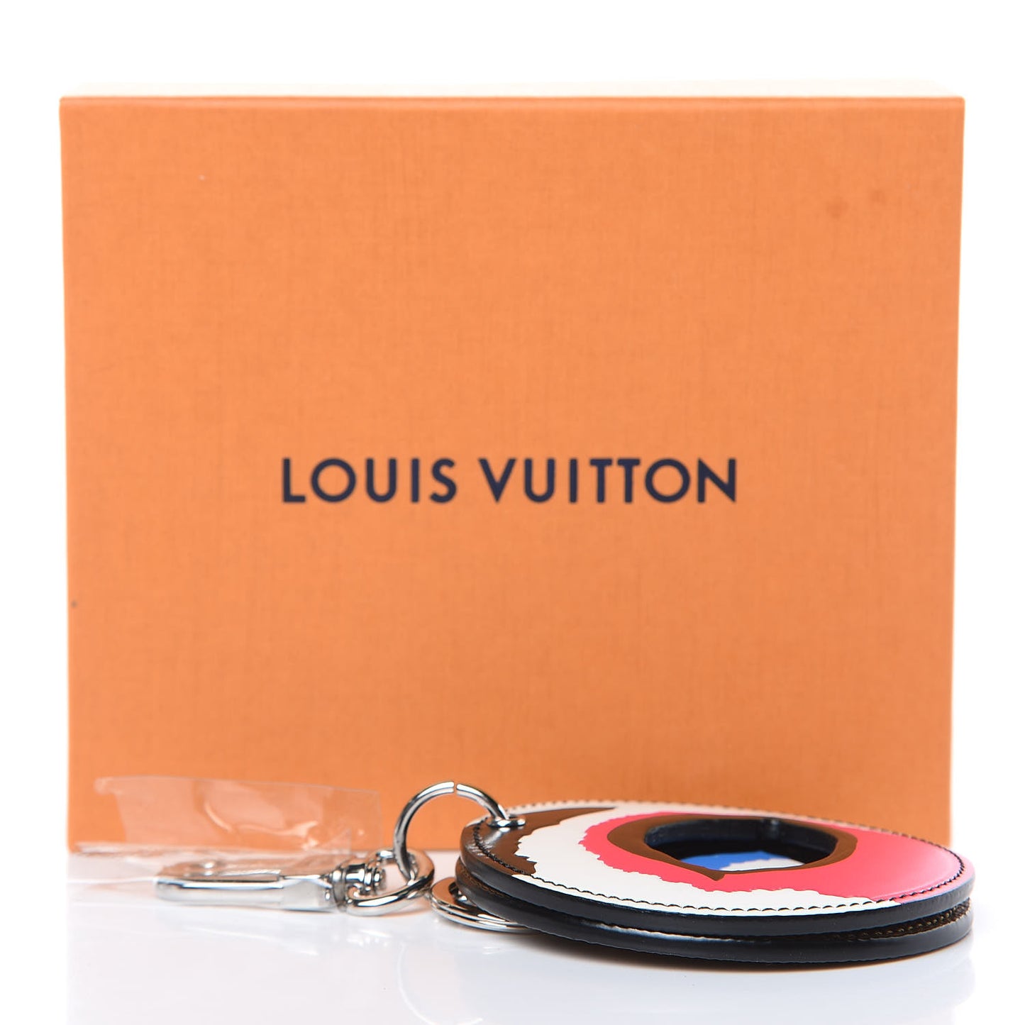 Reverse Monogram Kabuki Mask Bag Charm Key Holder