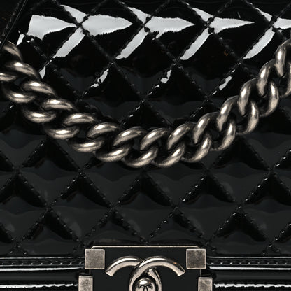 Chanel Patent Calfskin Quilted Medium Plexiglass Boy Flap Black 8 of 11