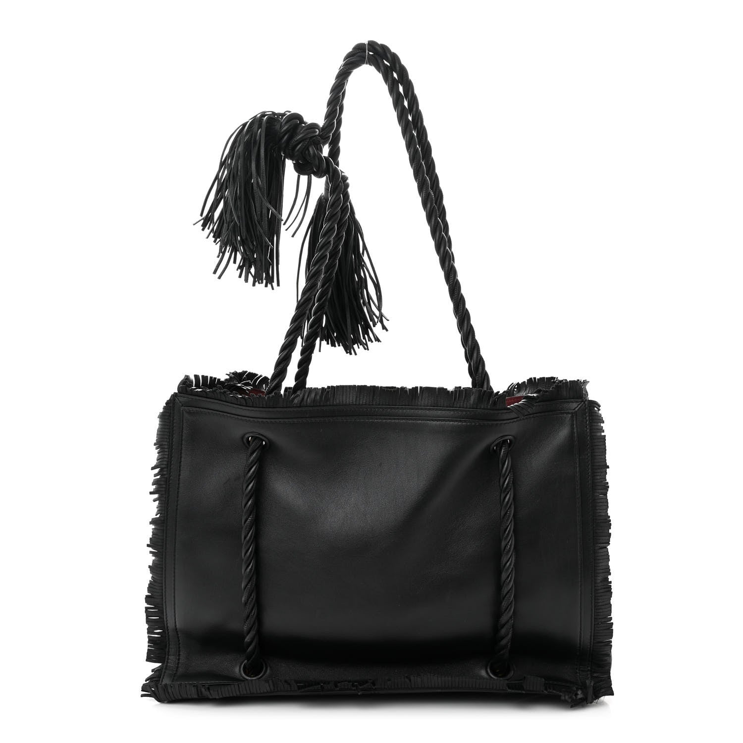 Valentino Garavani Calfskin The Rope Shopper Black 1 of 11