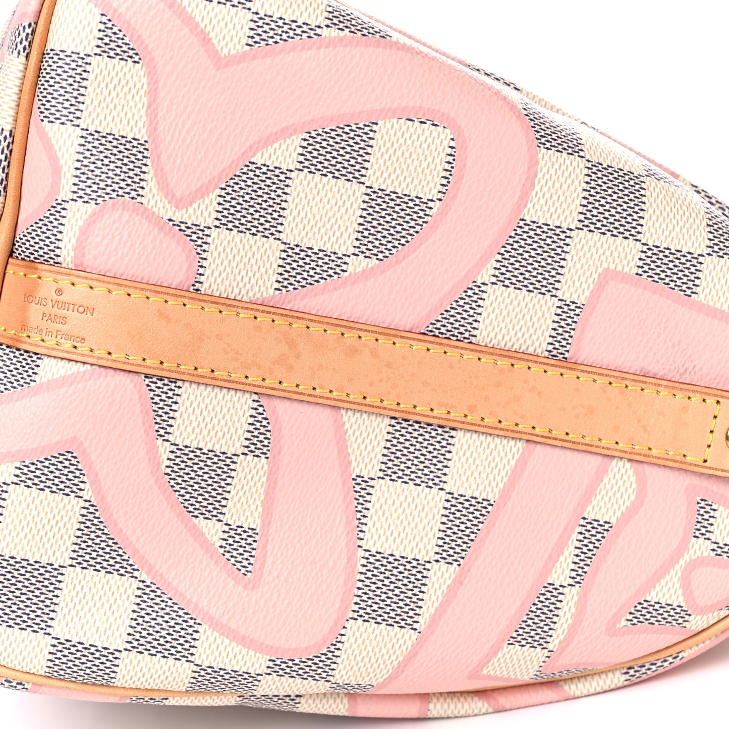 Damier Azur Tahitienne Speedy Bandouliere 30 Rose Ballerine