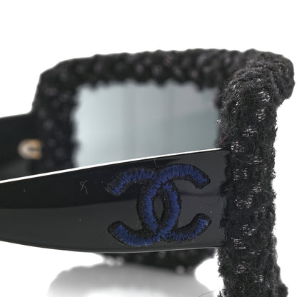 Chanel Tweed Shield Sunglasses 71367 Black 8 of 8