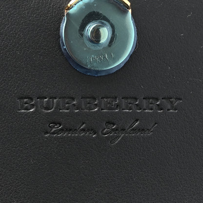 Burberry Derby Calfskin House Check Wallet On Chain Black 6 of 9
