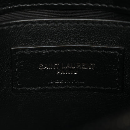 Saint Laurent Calfskin Y Quilted Monogram Monochrome Small Loulou Chain Satchel Black 5 of 9