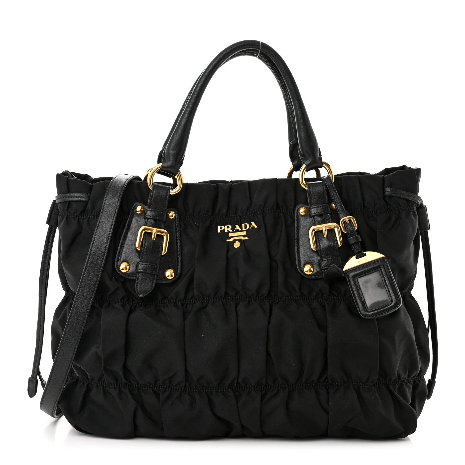 Prada Tessuto Nylon Gaufre Tote Black 1 of 13
