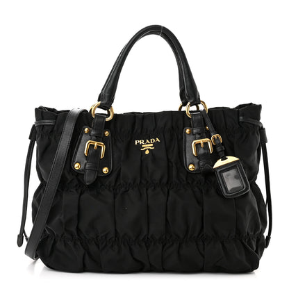 Prada Tessuto Nylon Gaufre Tote Black 1 of 13