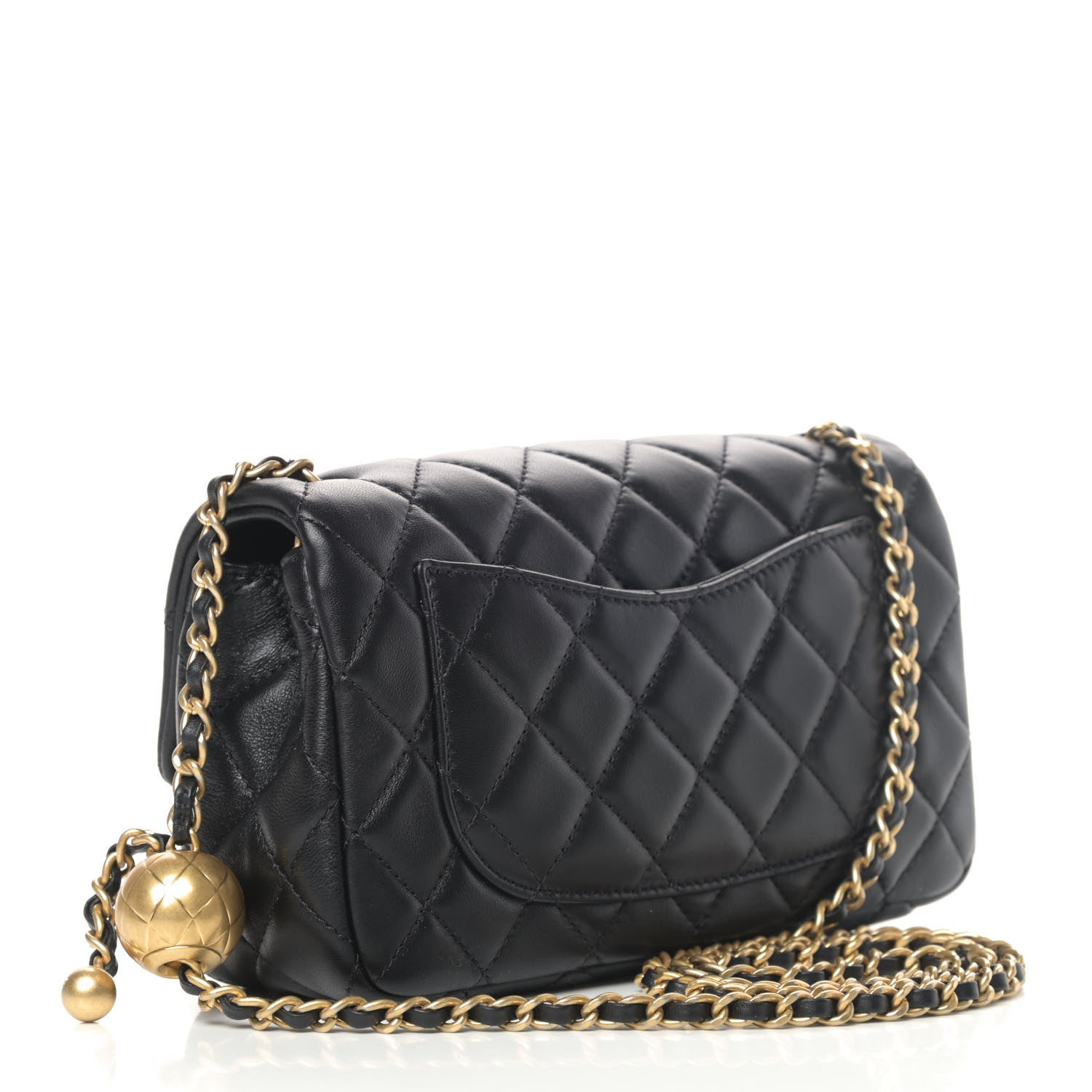 Chanel Lambskin Quilted Mini Rectangular Pearl Crush Flap Black 2 of 4