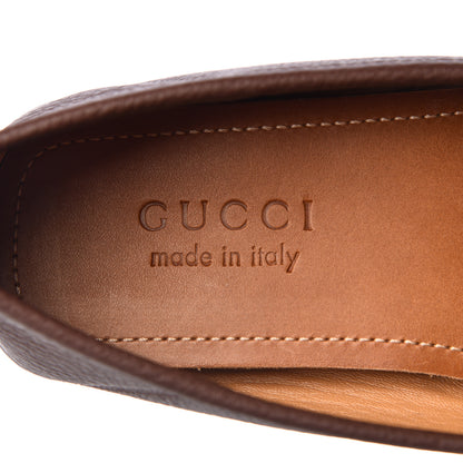 Gucci Hebron Calfskin Mens Horsebit Loafers 5 Light Brown 6 of 10