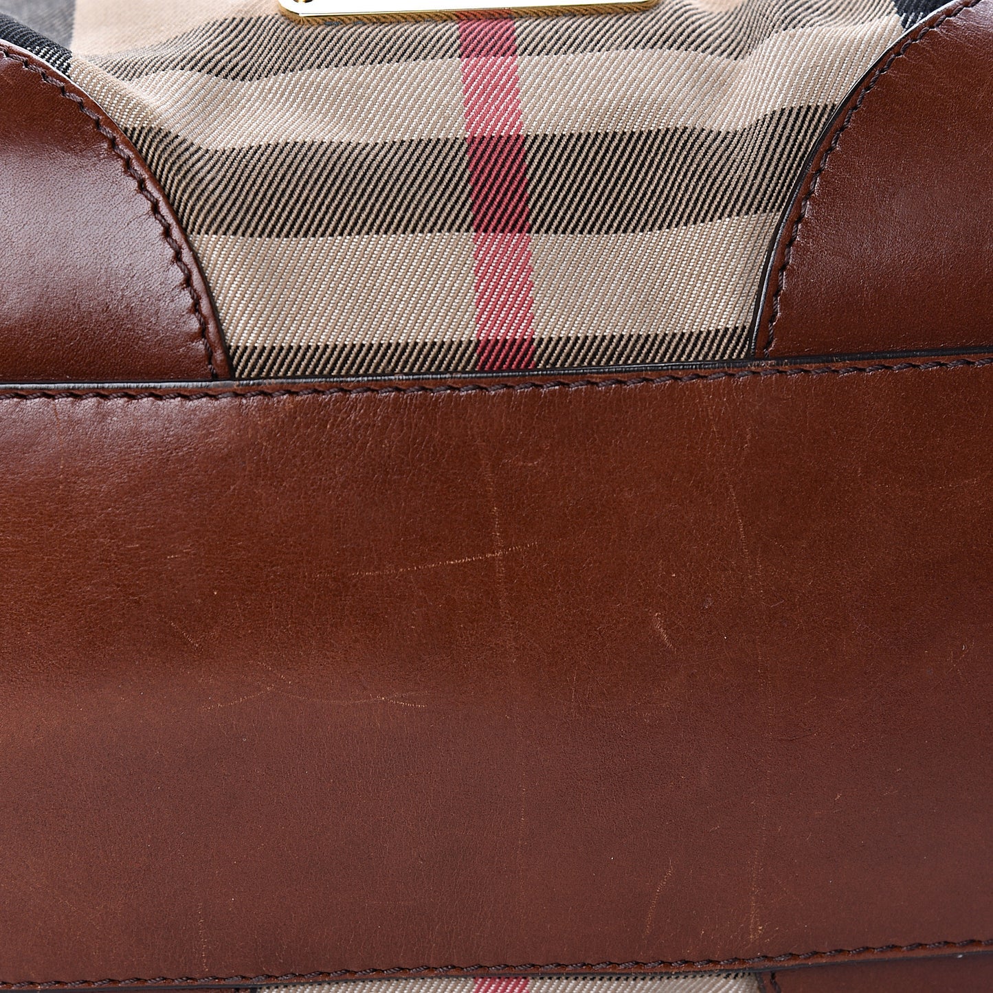House Check Small Canterbury Tote Dark Tan