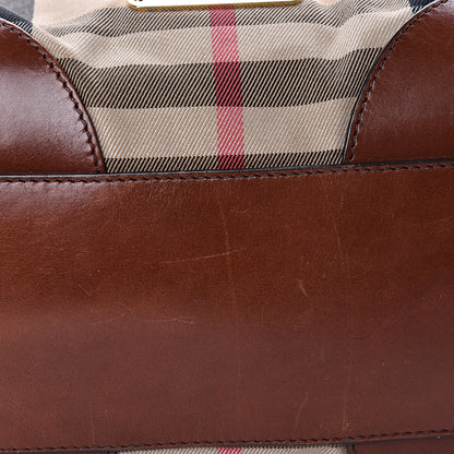 Burberry House Check Small Canterbury Tote Dark Tan 13 of 16