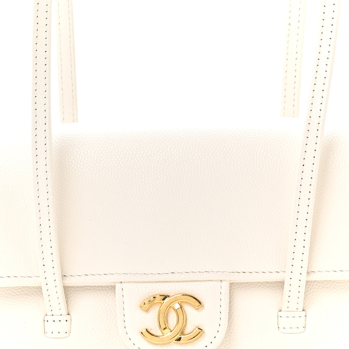 Chanel Shiny Caviar Mini Preppy Coco Shoulder Bag White 8 of 11