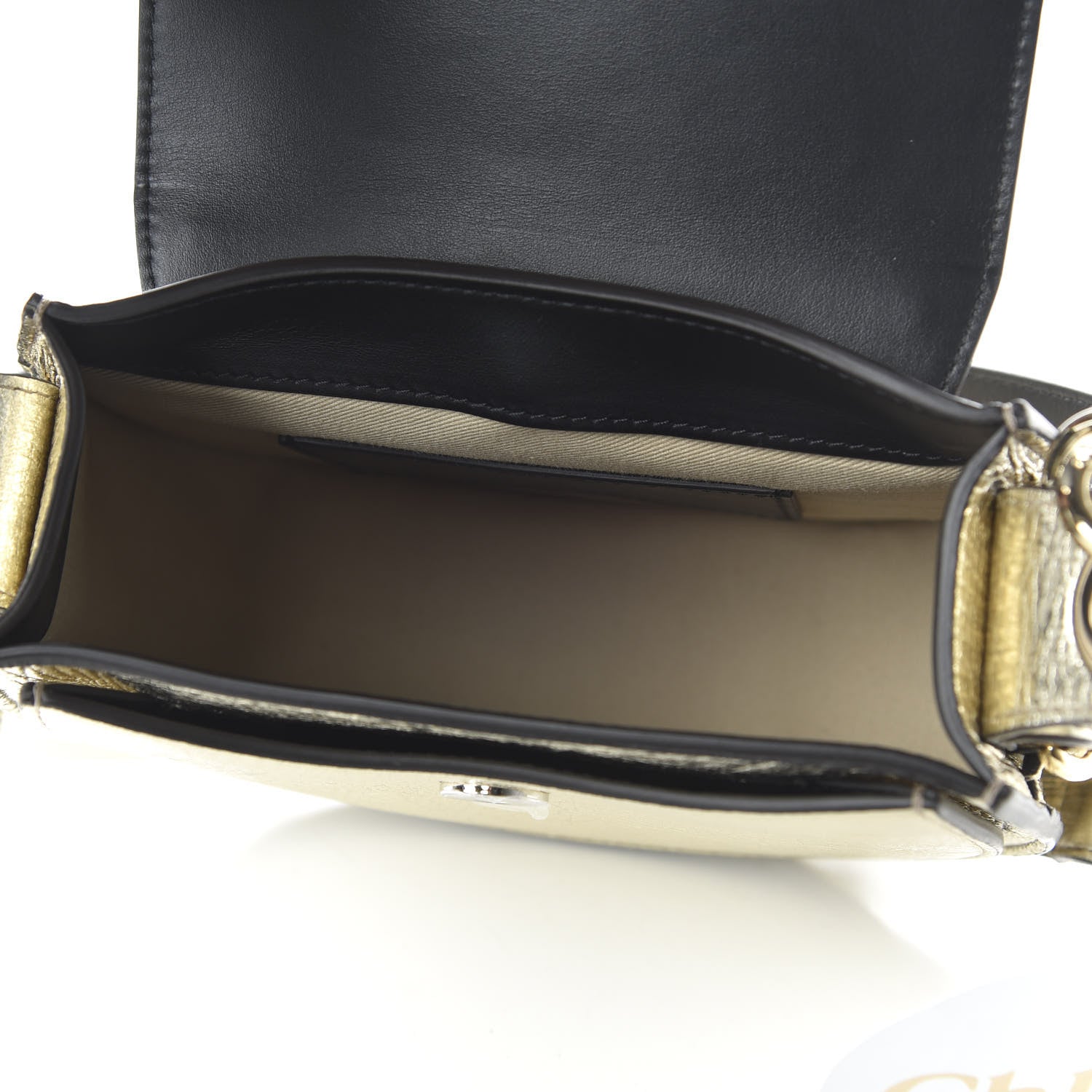 Chloe Metallic Calfskin Small Tess Bag Gold 6 of 10
