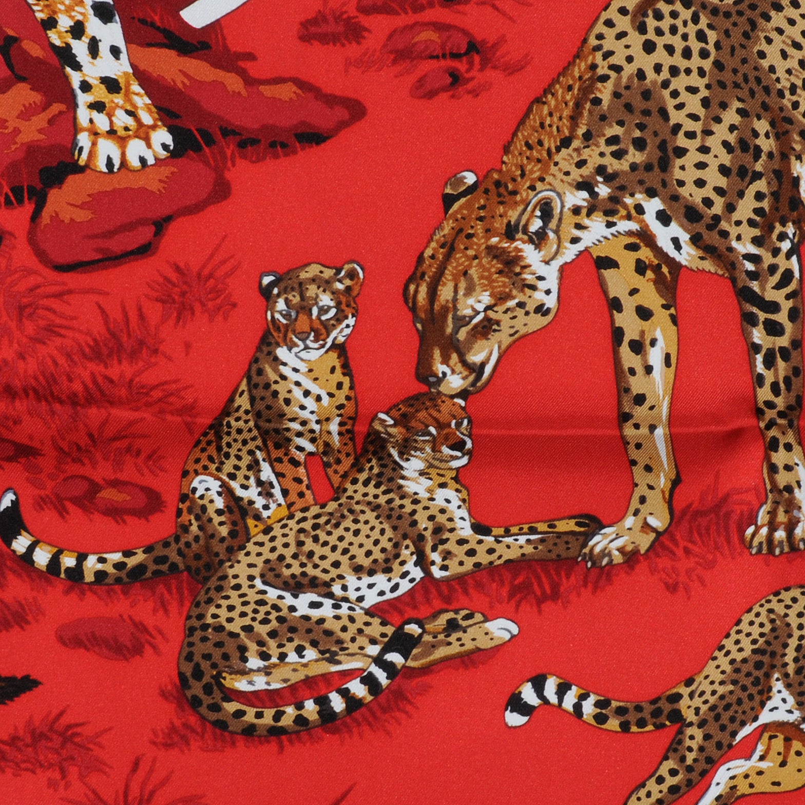 Hermes Silk Tendresse Feline Scarf 90 1 of 10