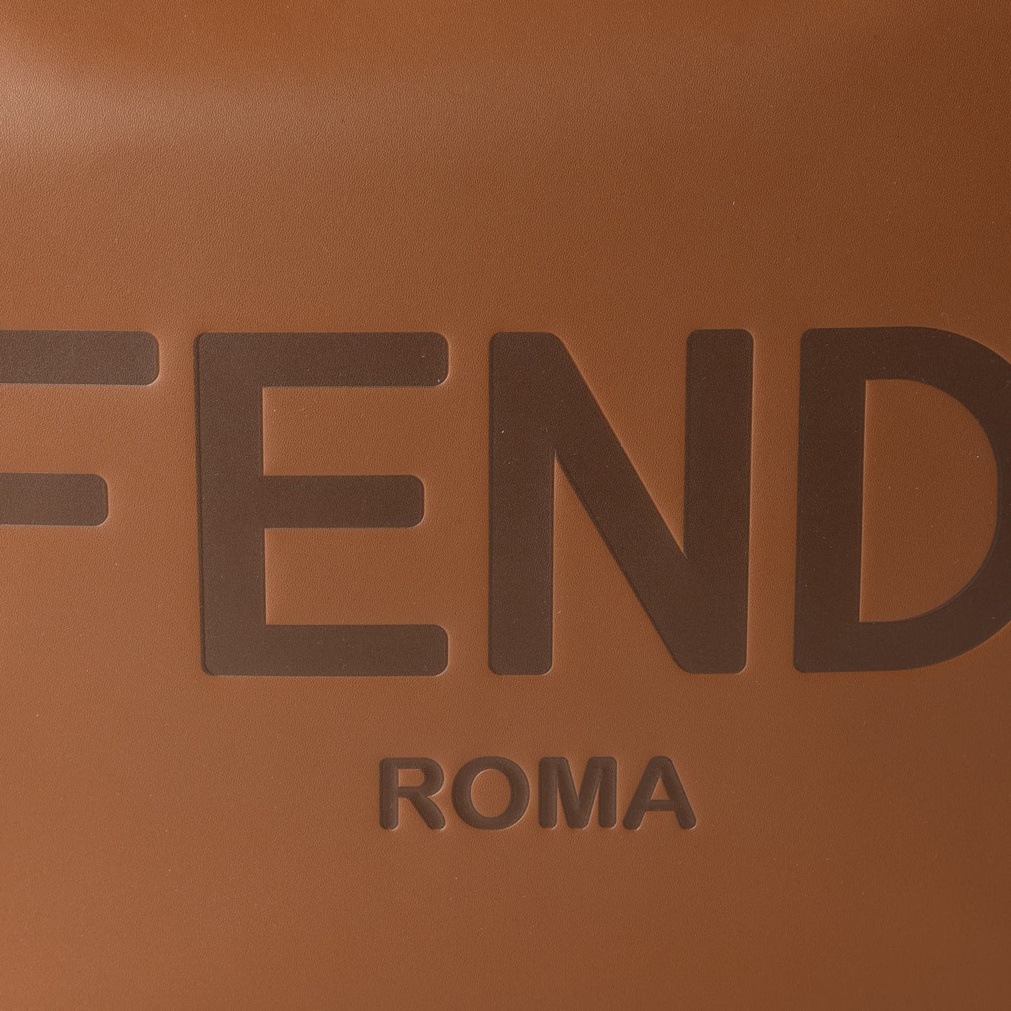 Vitello King Plexiglass Large Fendi Sunshine Shopper Tote Cuoio