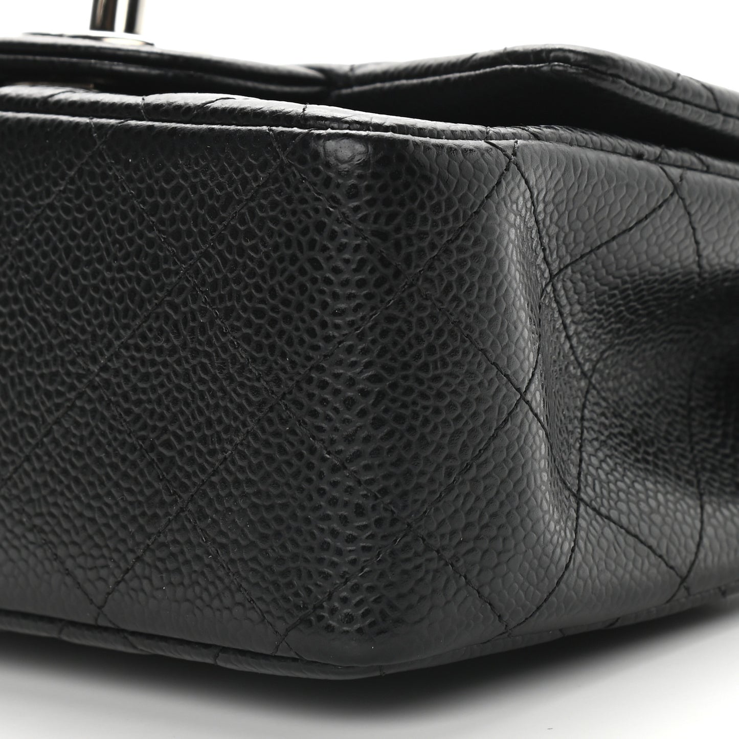 Caviar Quilted Mini Square Flap Black