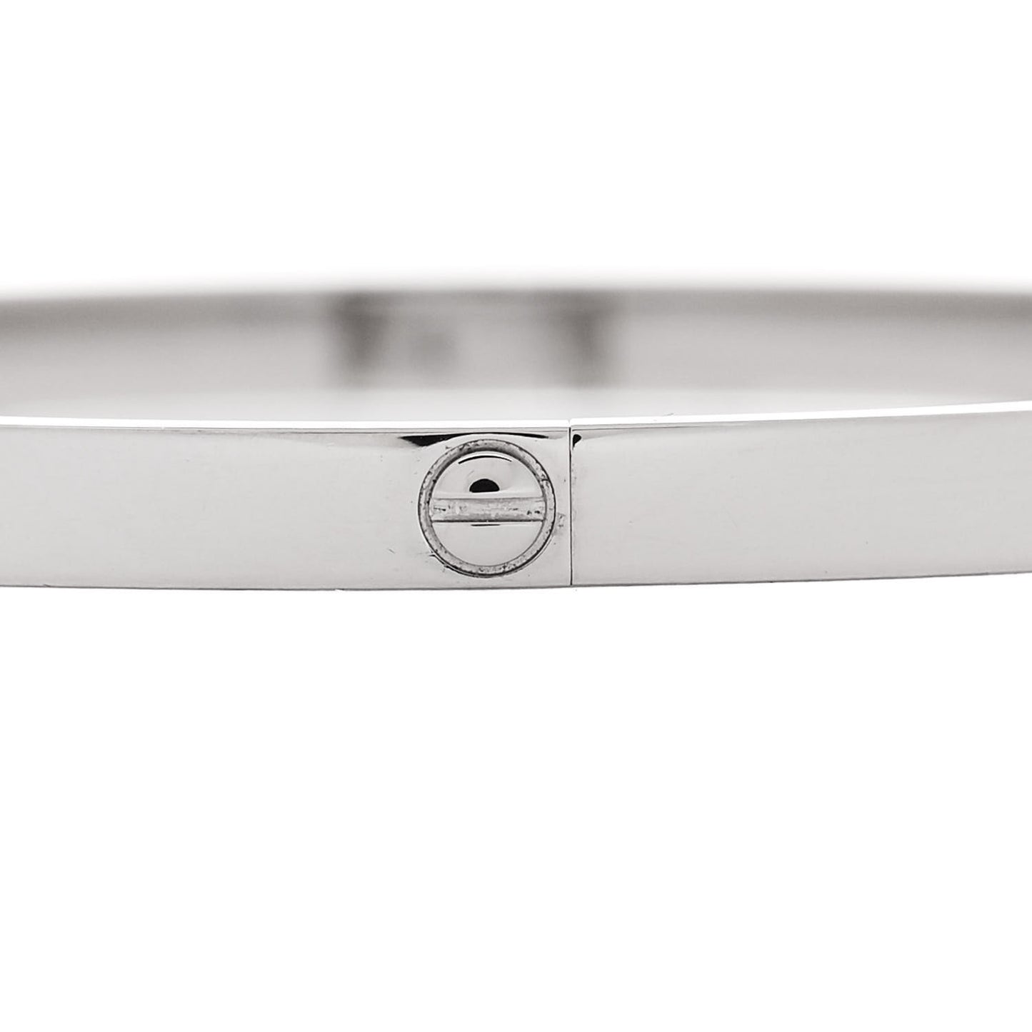 18K White Gold Small LOVE Bracelet 17