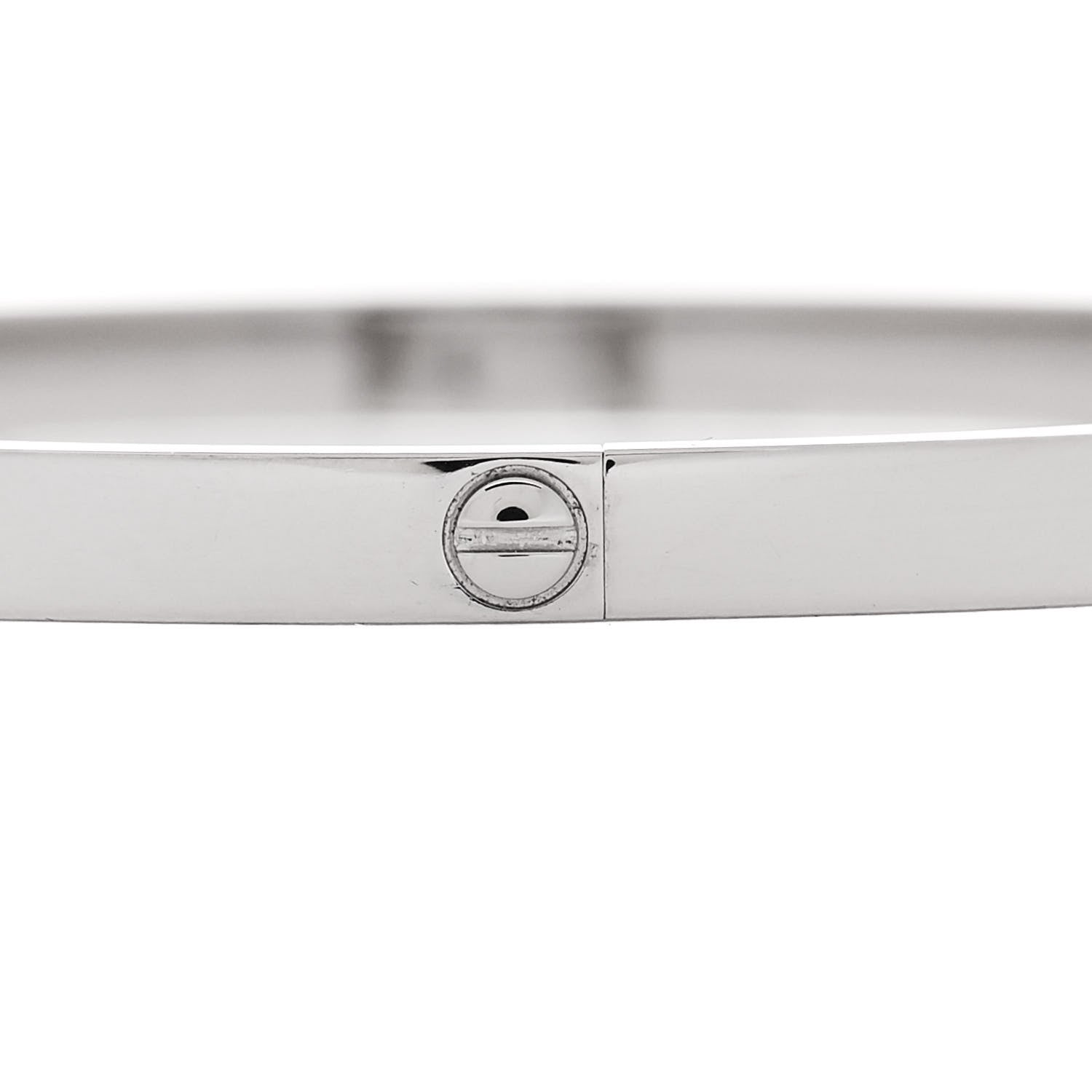 Cartier 18K White Gold Small LOVE Bracelet 17 4 of 8