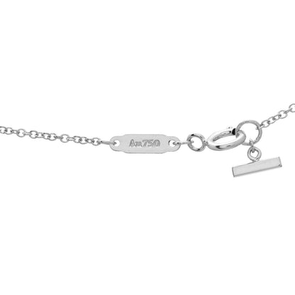 Tiffany 18K White Gold Diamond Mini T Smile Pendant Necklace 5 of 6