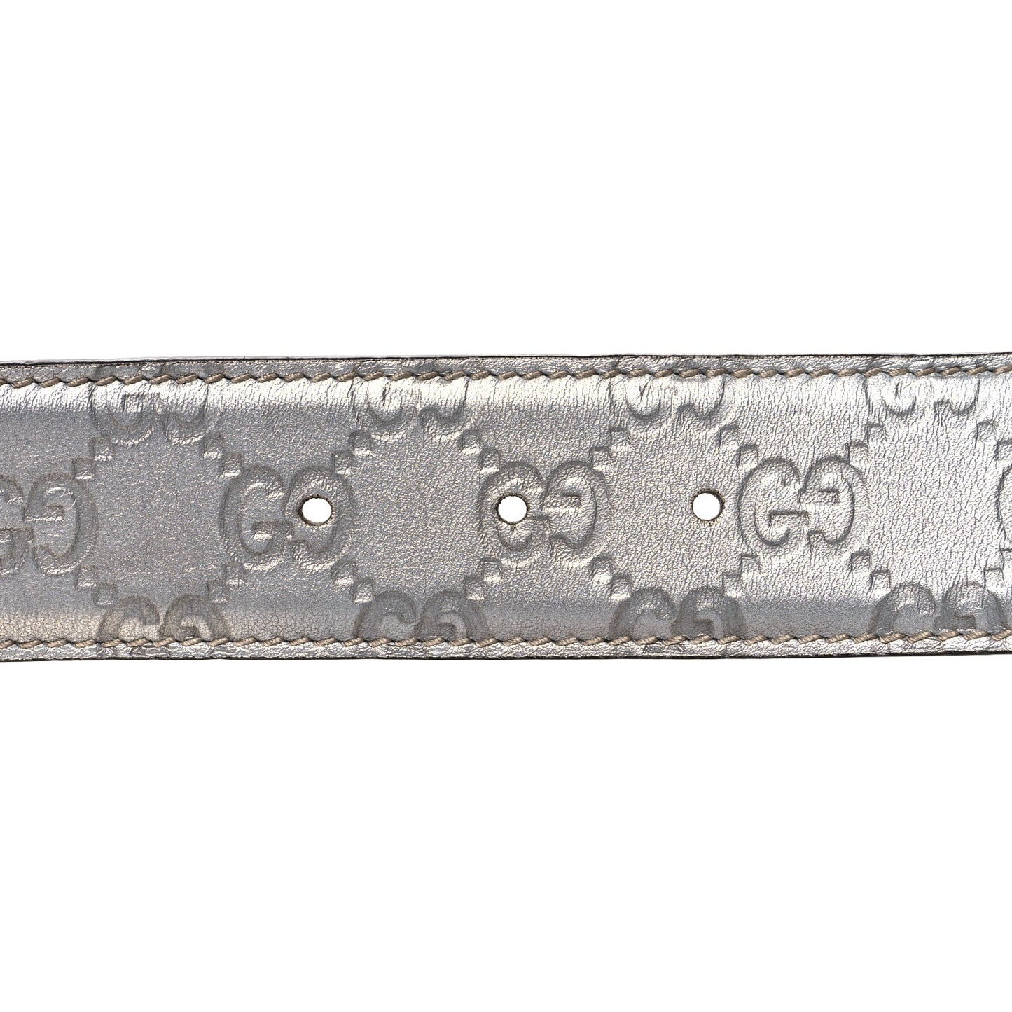 Metallic Guccissima Interlocking G Belt 90 36