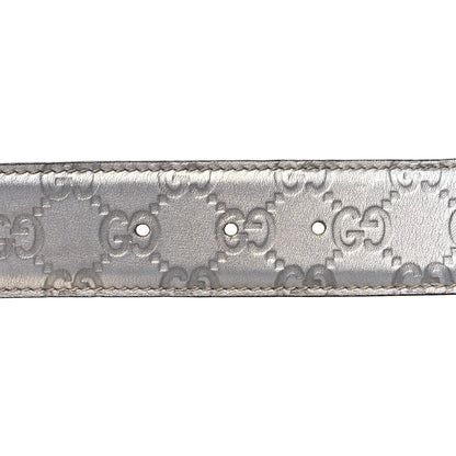 Gucci Metallic Guccissima Interlocking G Belt 90 36 3 of 7
