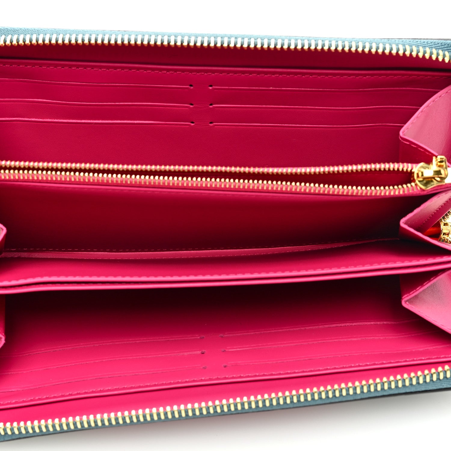 Louis Vuitton Metallic Vernis Degrade Zippy Wallet Blue Pink 3 of 6