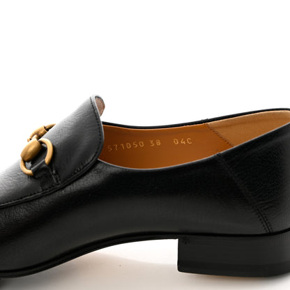 Gucci Goatskin Womens Horsebit Mid-Heel Loafers 38 Black 6 of 11