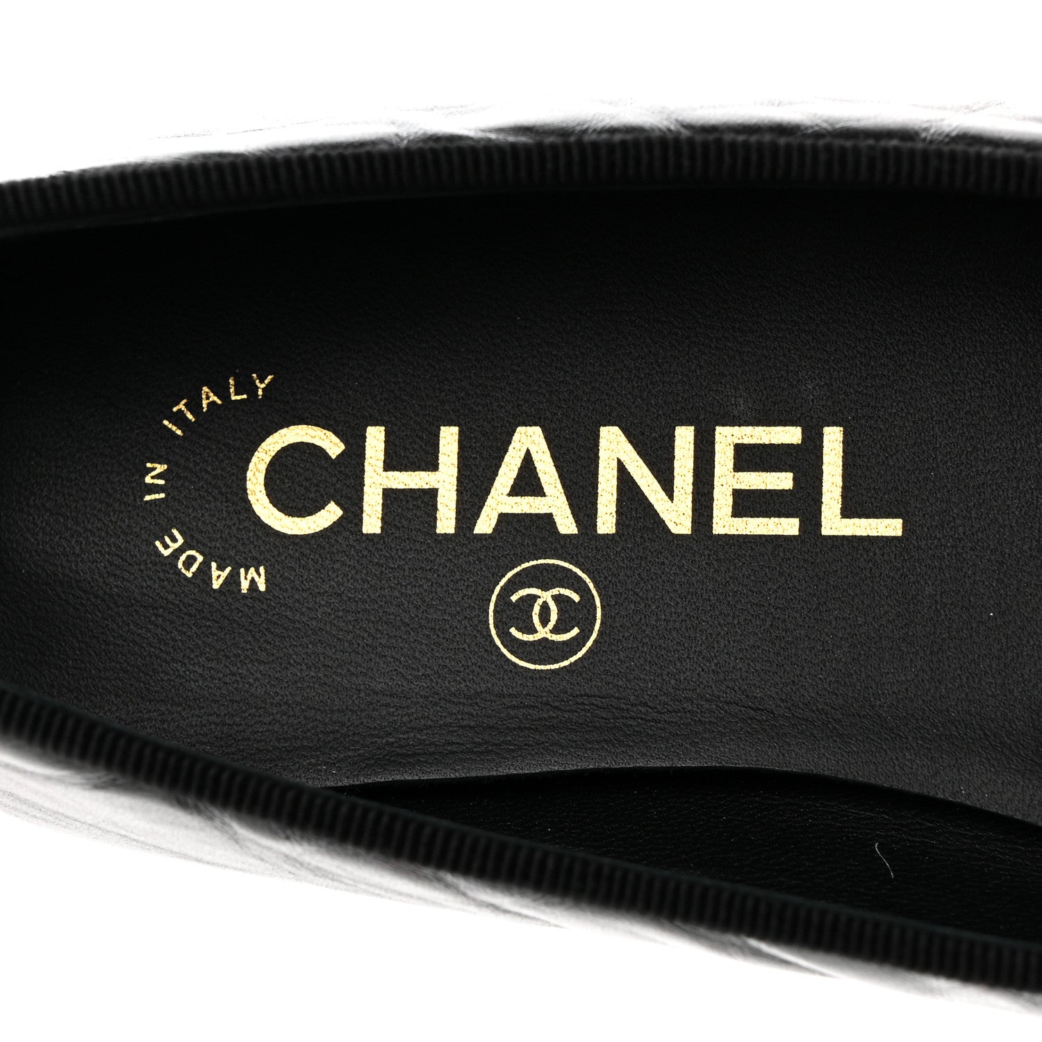 Chanel Lambskin Patent Cap Toe Ballerina Flats 36.5 Black 6 of 9