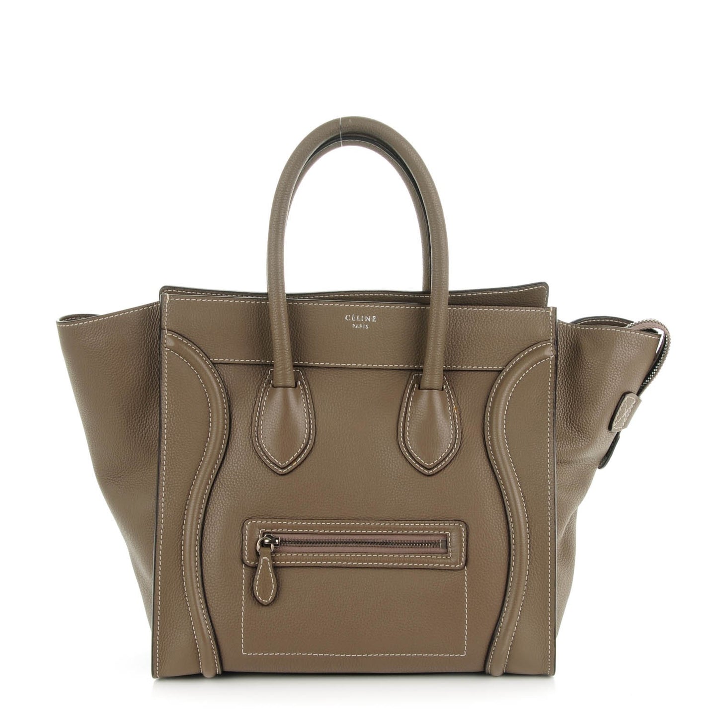 Drummed Calfskin Mini Luggage Souris