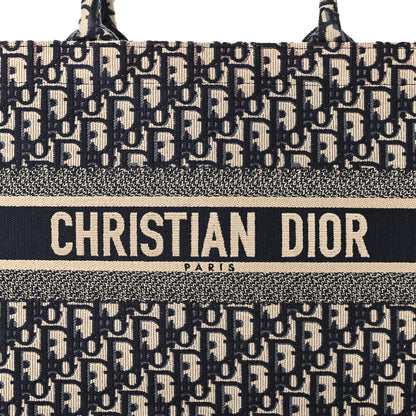 Christian Dior Oblique Medium Book Tote Blue Multicolor 8 of 11