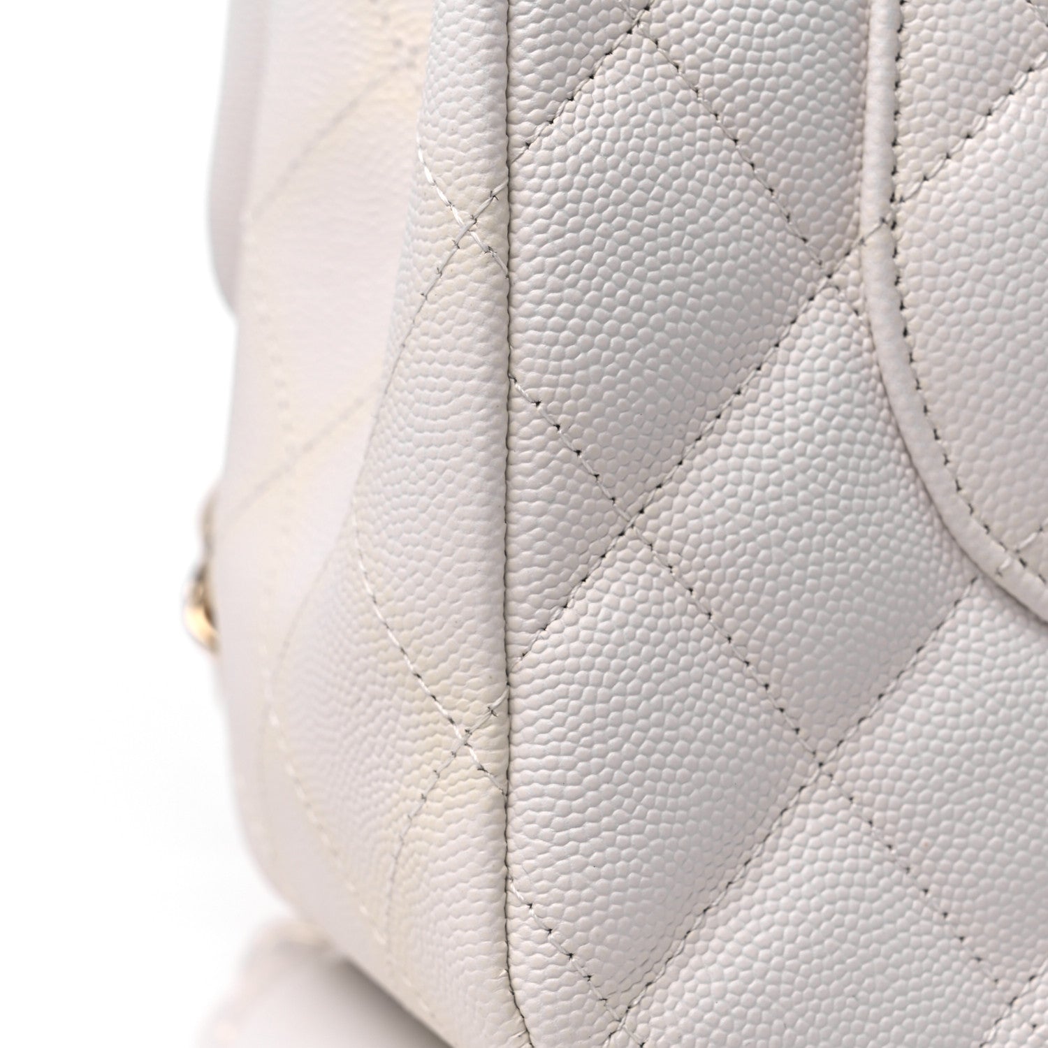Chanel Caviar Quilted Jumbo Double Flap White 20 of 21