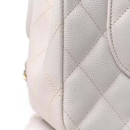 Chanel Caviar Quilted Jumbo Double Flap White 20 of 21