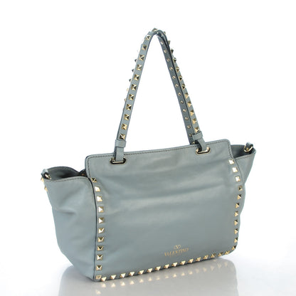 Valentino Garavani Vitello Small Rockstud Tote Stone 3 of 7