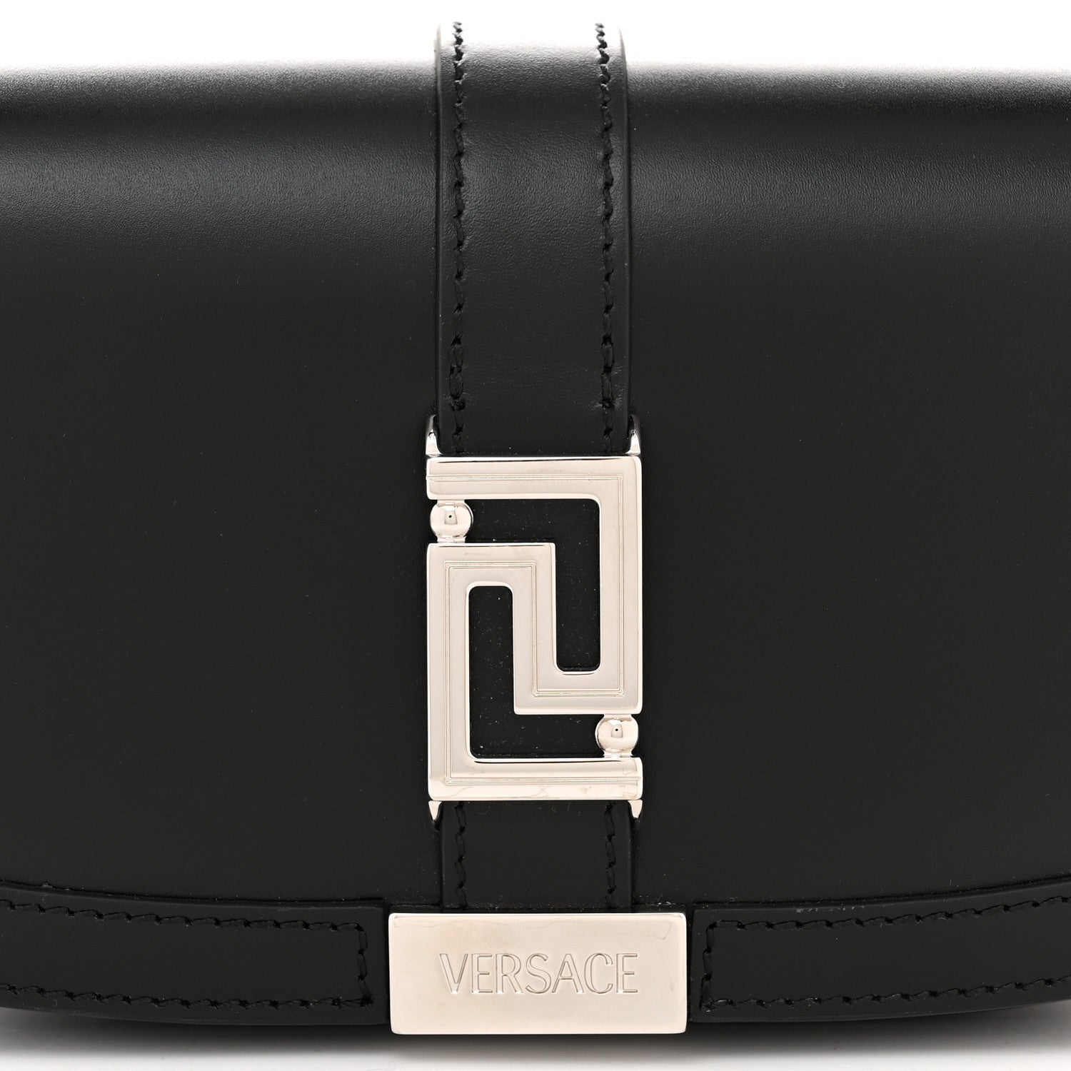 Versace Lambskin Mini Greca Goddess Shoulder Bag Black 7 of 9