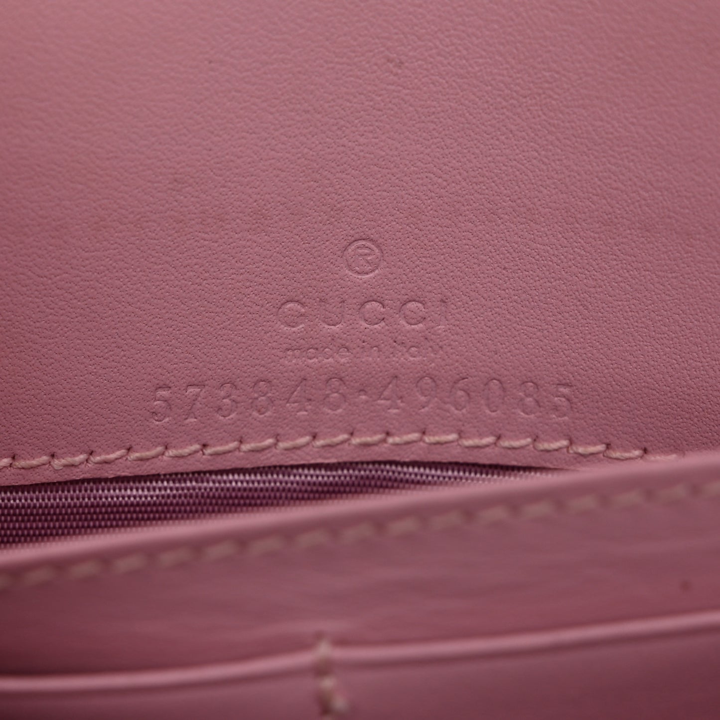 GG Supreme Monogram Strawberry Chain Wallet