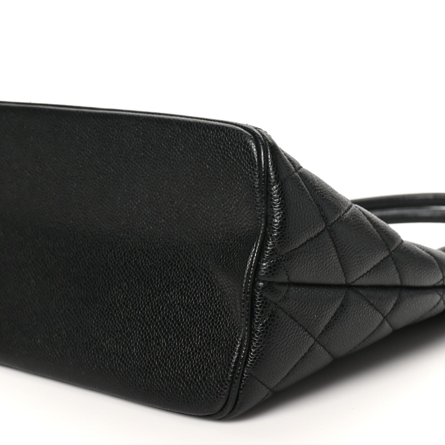 Caviar Quilted Medallion Tote Black