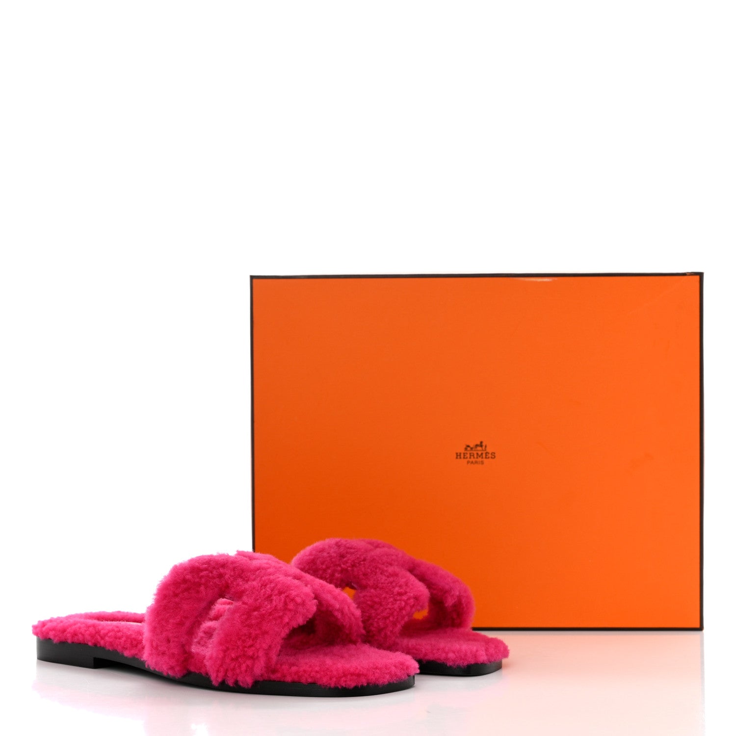 Hermes Woolskin Oran Sandals 36 Rose Fuchsia 9 of 9