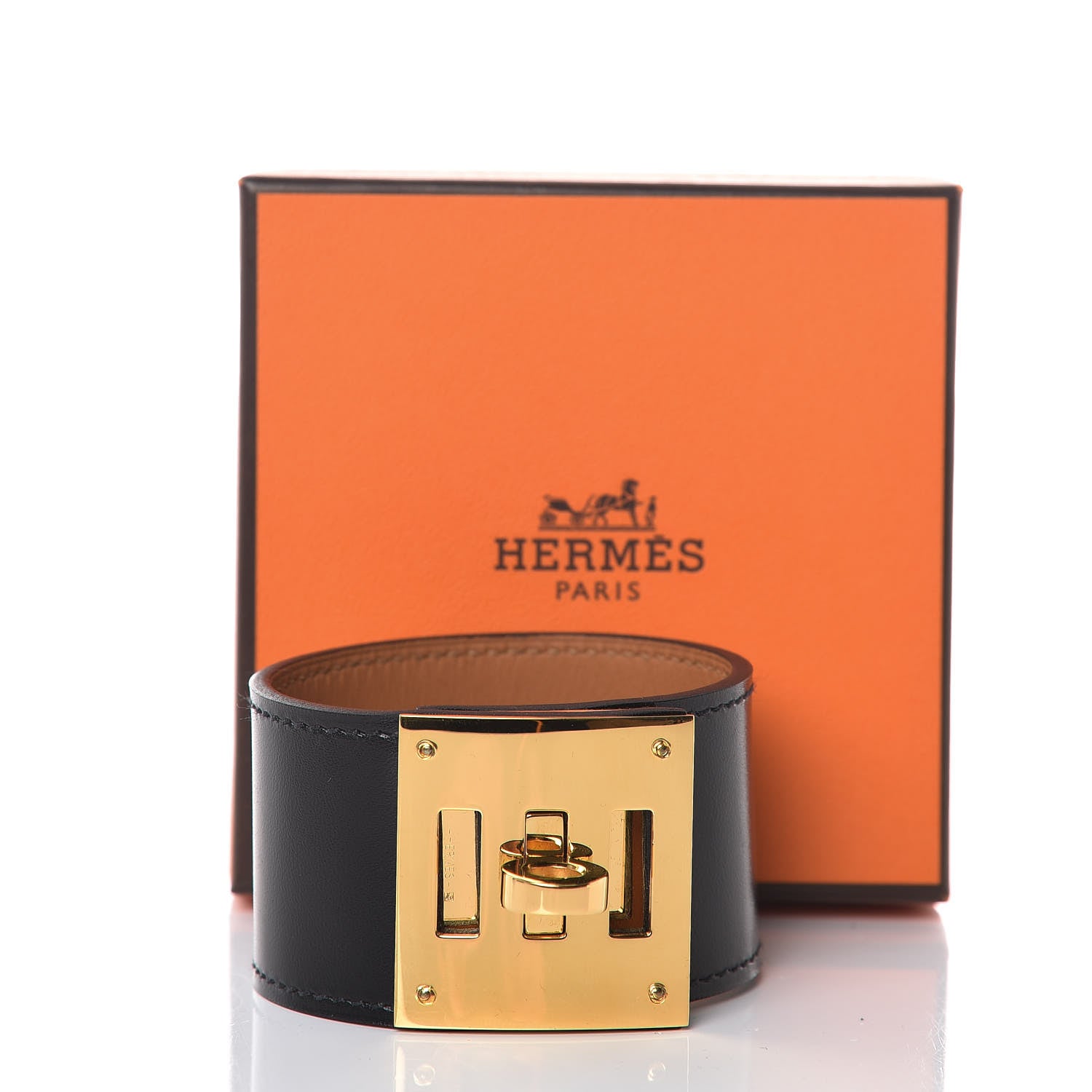 Hermes Box Kelly Dog Bracelet Black 6 of 6