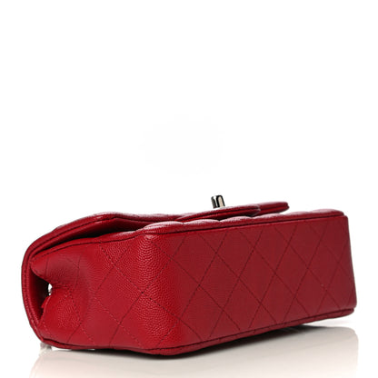 Chanel Caviar Quilted Mini Rectangular Flap Red 4 of 10