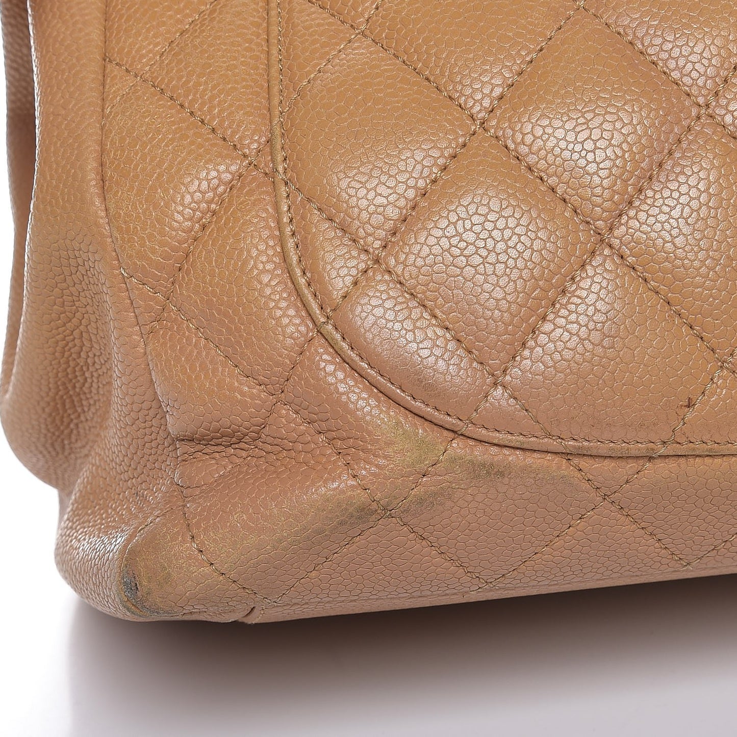 Caviar Quilted Grand Shopping Tote GST Beige