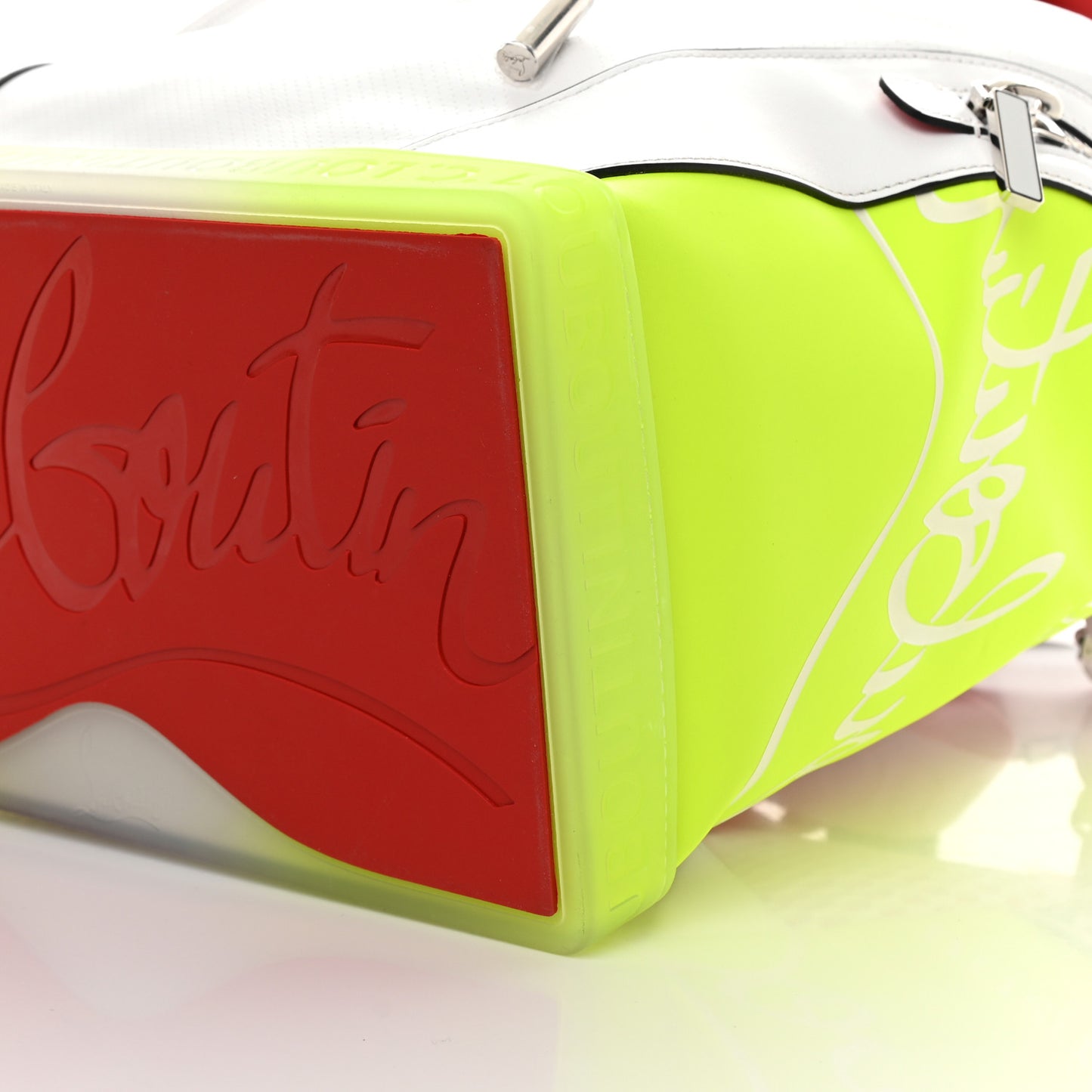 Calfskin Explorafunk Backpack Bianco Fluo Yellow