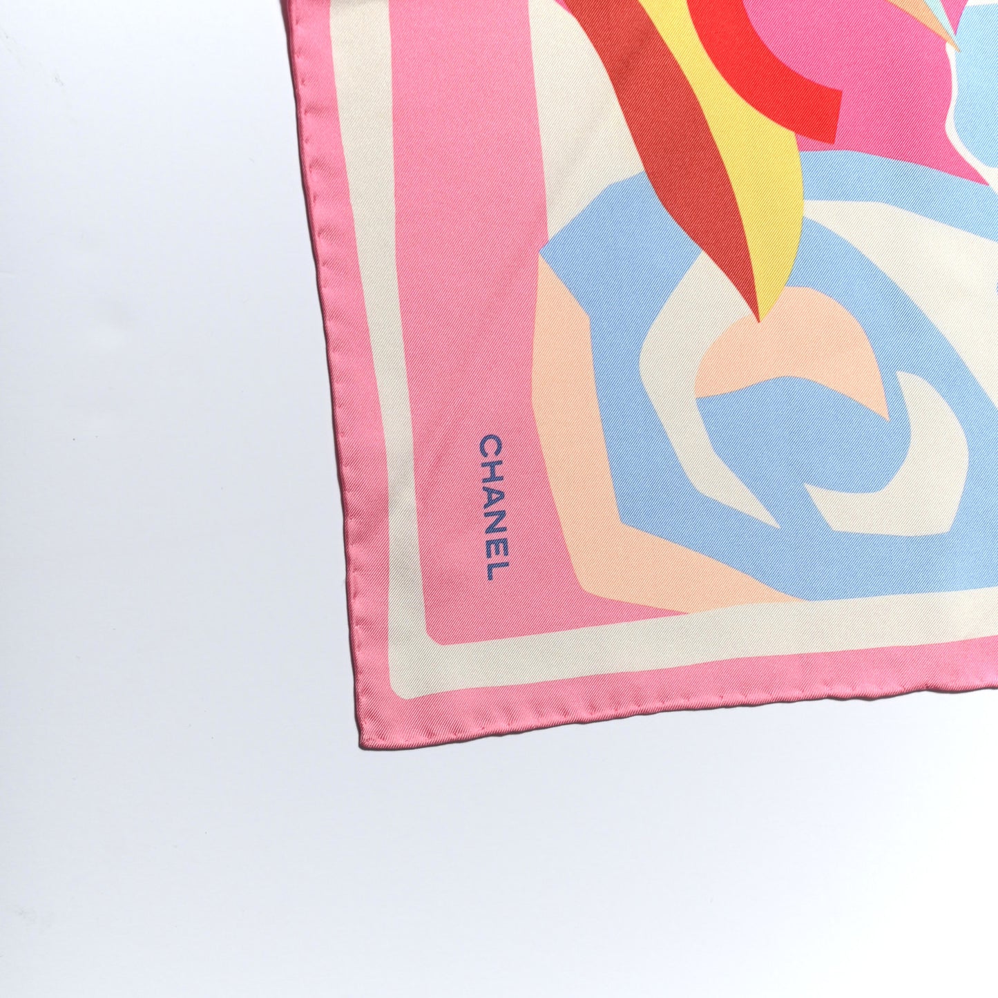 Silk CC Logo Scarf Rose